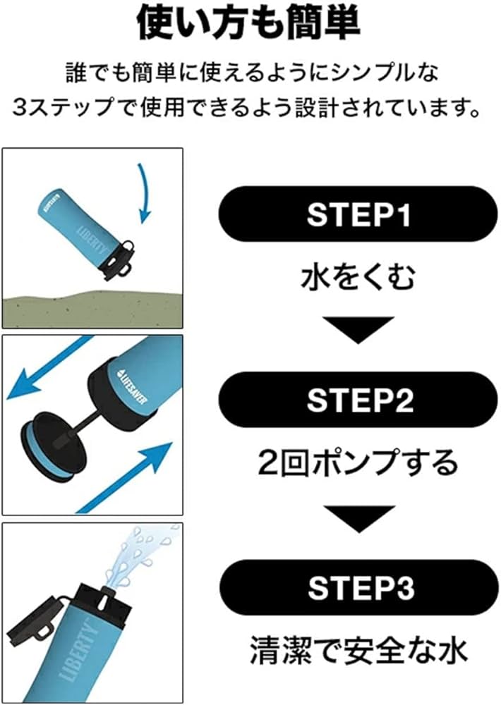 Amazon | LifeSaver Liberty アウトドア/緊急用 携帯浄水器 99.9999